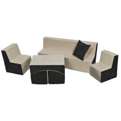 Soft Foam Furniture 4 psc set: 2x Chair+Sofa+Coach